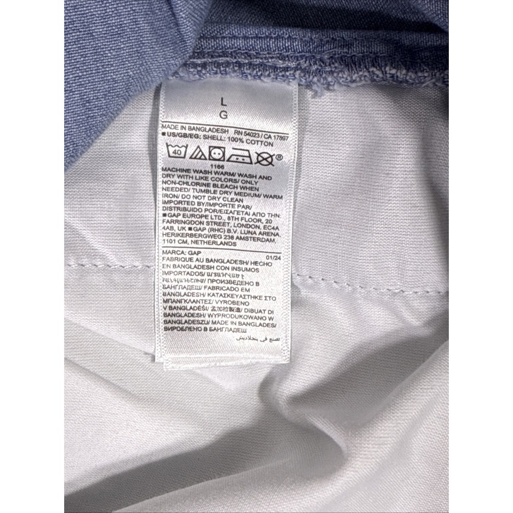 GAP Pants Womens Size Large Wide Leg Cargo Blue Drawstring Boho Hippie - Picture 12 of 15